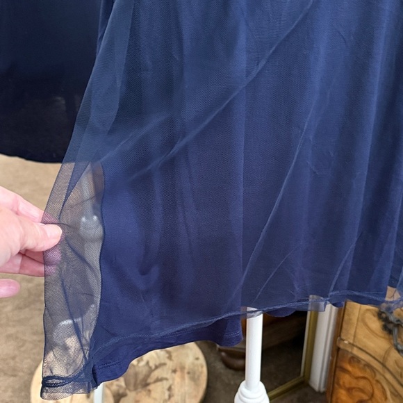 🎉SALE🎉Hayden Navy Blue Embroidered Tank Top - Picture 3 of 12